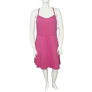 NWT Old Navy Womens Pink Vibrant Pop casual Midi Dress Size XXL
